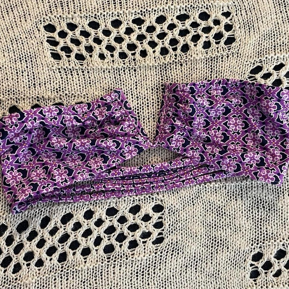 2-piece Purple Patterned Matching Bikini Set - Picture 5 of 7
